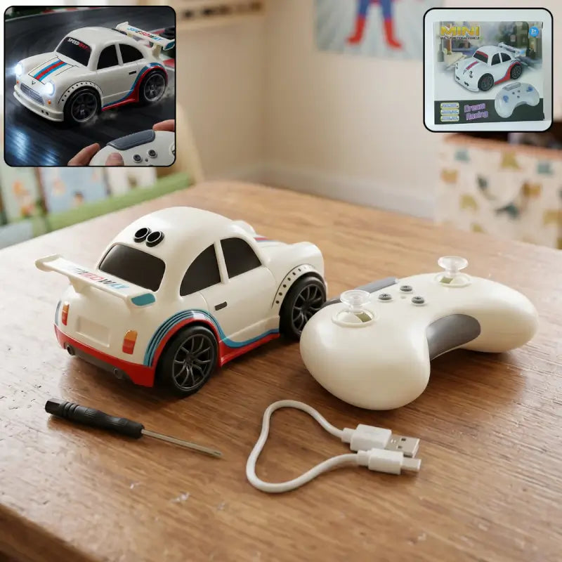 Mini RC Racing Car – Rechargeable Remote Control Sports Car with USB Charging for Kids (2.4GHz)