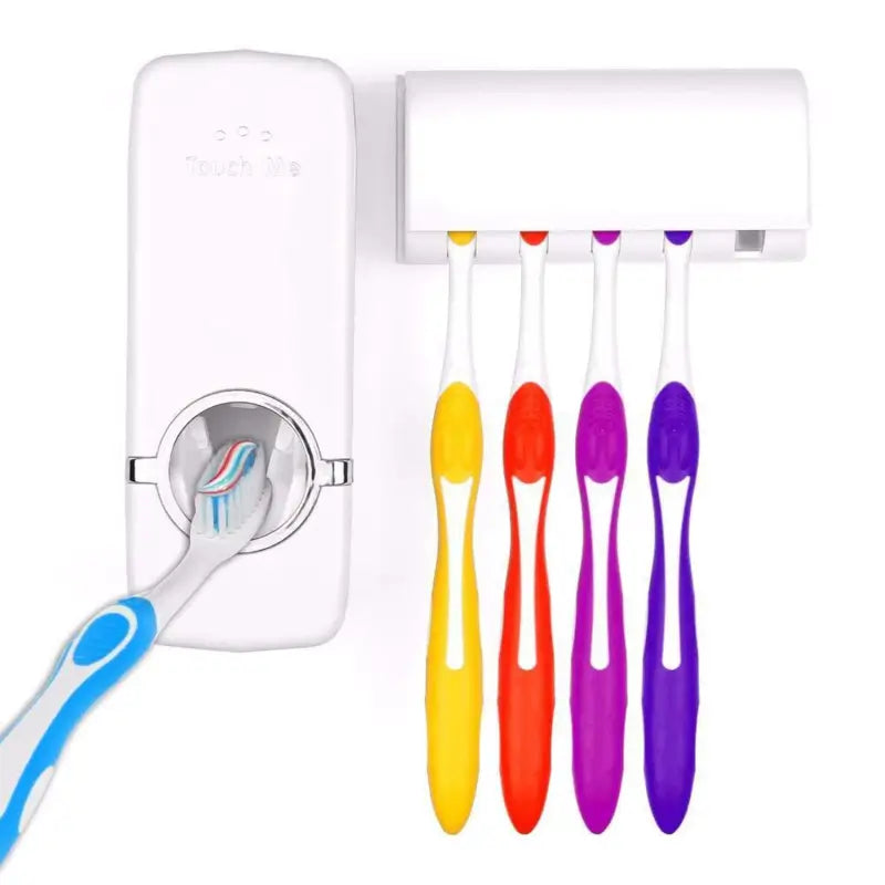 Automatic Toothpaste Dispenser & Toothbrush Holder | Wall-Mounted Bathroom Organizer