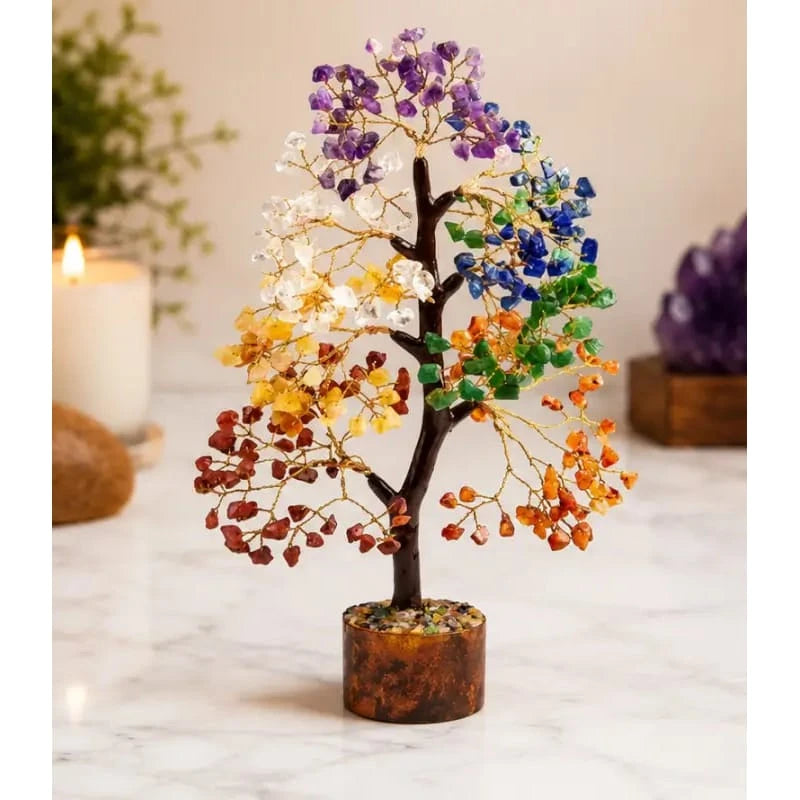 7 Chakra Crystal Tree | Gemstone Tree for Home Decor & Meditation Space