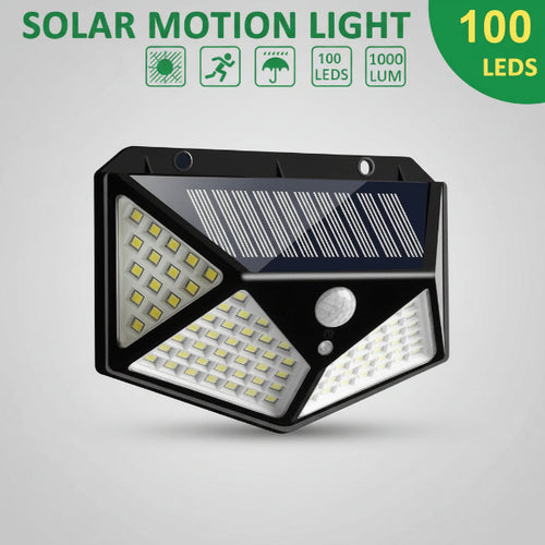 100 LED solar sensor light