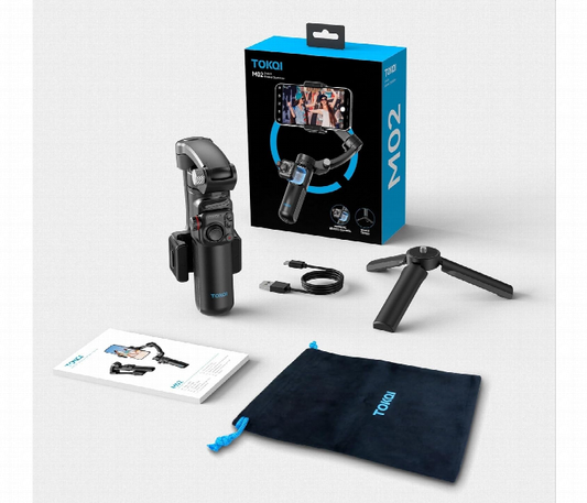  M02 handheld gimbal kit shown with its 