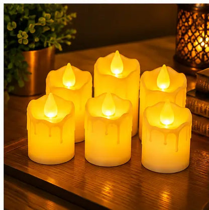 LED Candle Lights – Pack of 6 Decorative Diwali Candle Lamps
