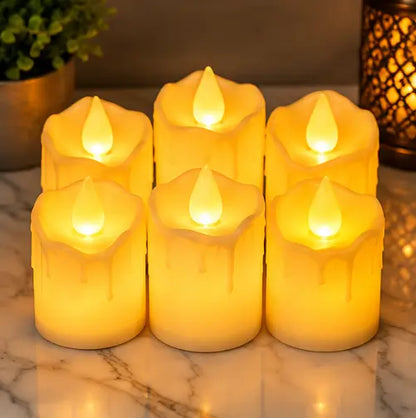 LED Candle Lights – Pack of 6 Decorative Diwali Candle Lamps