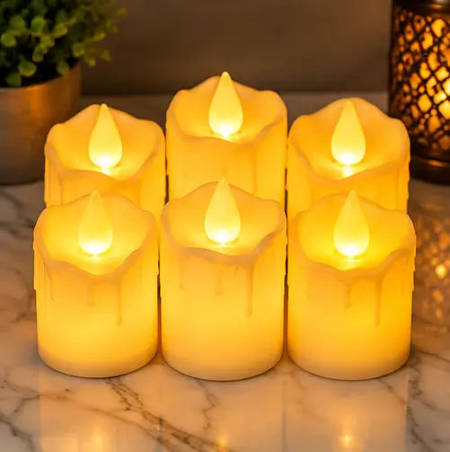 LED Candle Lights – Pack of 6 Decorative Diwali Candle Lamps