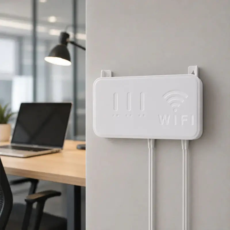 Wall Mount WiFi Router Holder | Self-Adhesive Shelf with Cable Management
