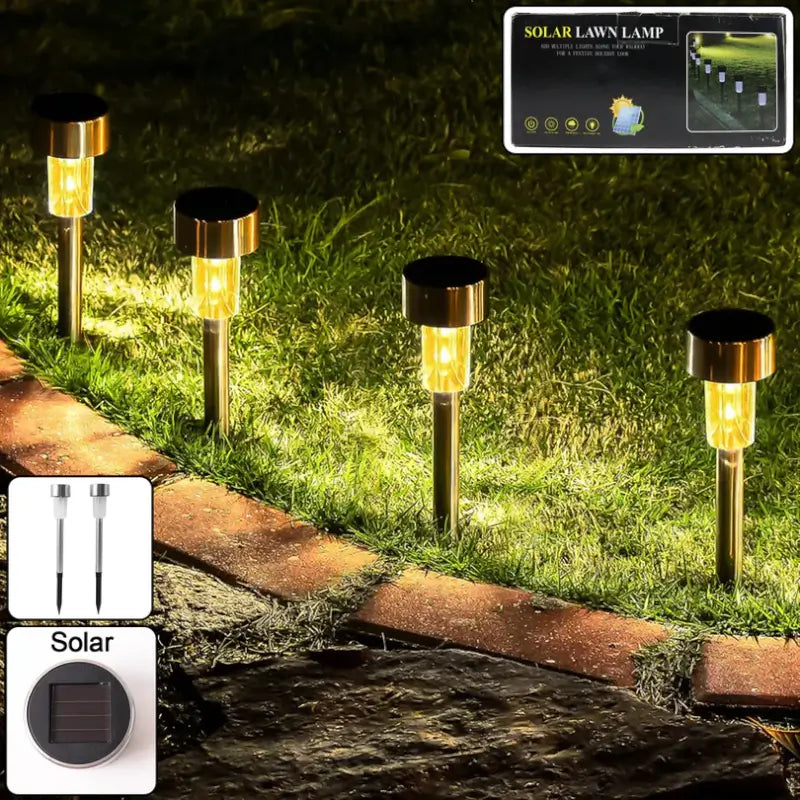 12-Piece Solar Lawn Lamp Set | Outdoor Garden Pathway Lights