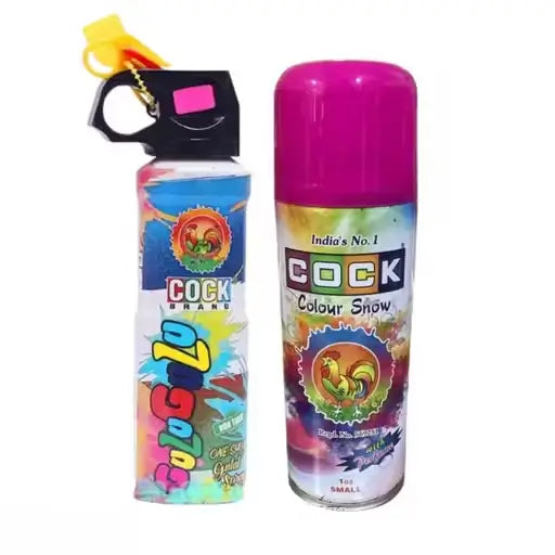 Cock Brand Snow Spray & Smoke Spray Combo (1 Snow Spray + 1 Smoke Spray One-Time Use)