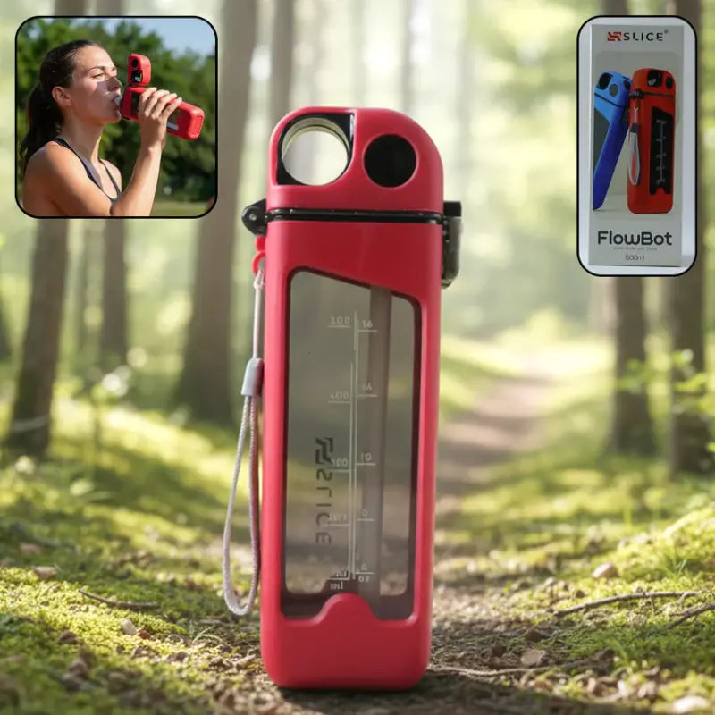 500ml Leakproof Sports Water Bottle | One-Touch Spout with Carry Strap