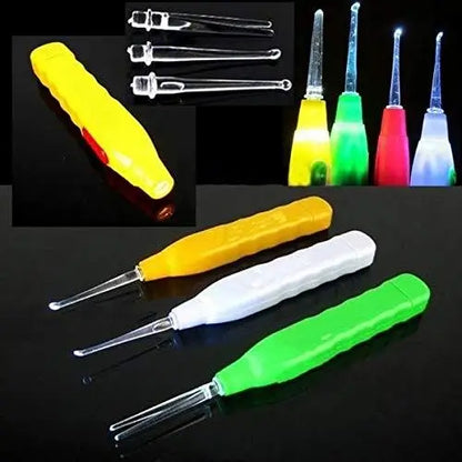 LED Flashlight Ear Cleaner – Illuminated Ear Pick with Soft Scoop Tips for Safe & Precise Ear Wax Cleaning