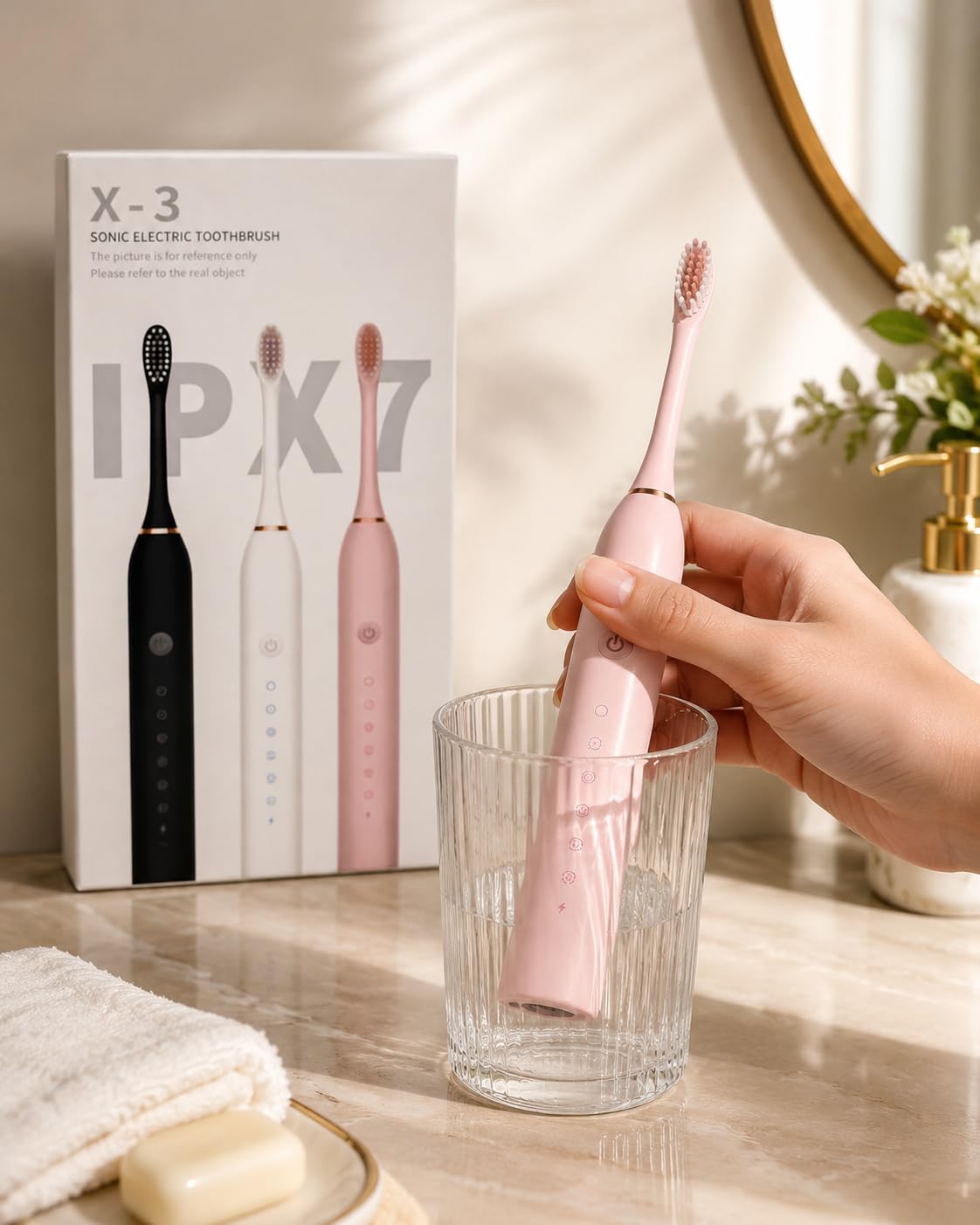 Rechargeable Electric Toothbrush with 5 Cleaning Modes | IPX7 Waterproof