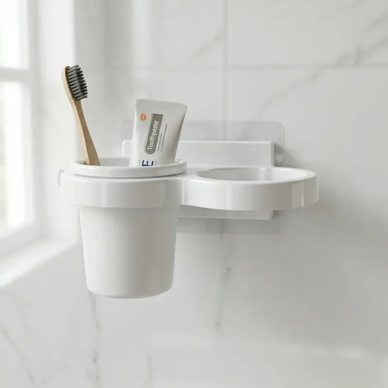 Wall Mounted Toothbrush Holder Set (1 Set)