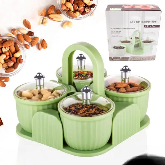 Multipurpose Plastic Storage Container Set: Kitchen Jars, Spices, Cookies