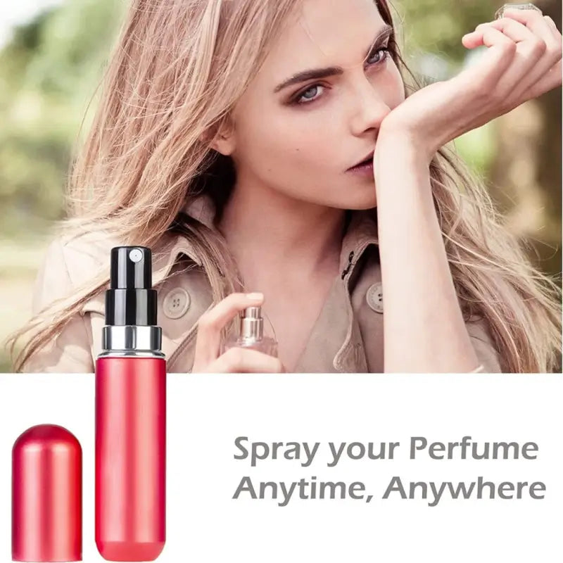 Travel fragrance atomizer bottom refill valve