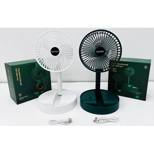 Rechargeable foldable table fan