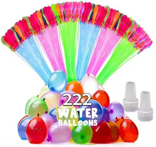 Holi Magic Water Balloons Pack of 222 with 2 Universal Tap Adapters