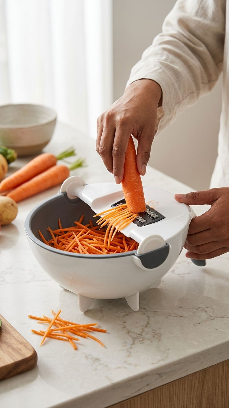 Vegetable Cutter with Drain Basket