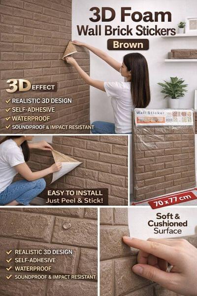 Self adhesive 3D PE foam bricks sheet
