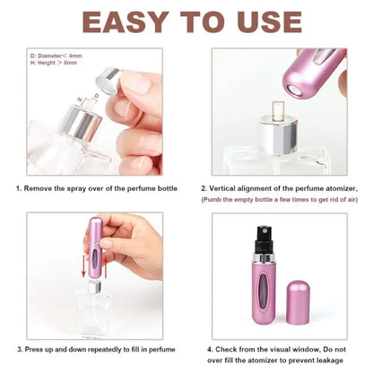 Aluminium mini perfume atomizer